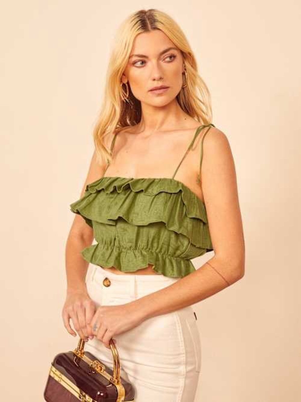 Reformation Ruskin Top - Beige